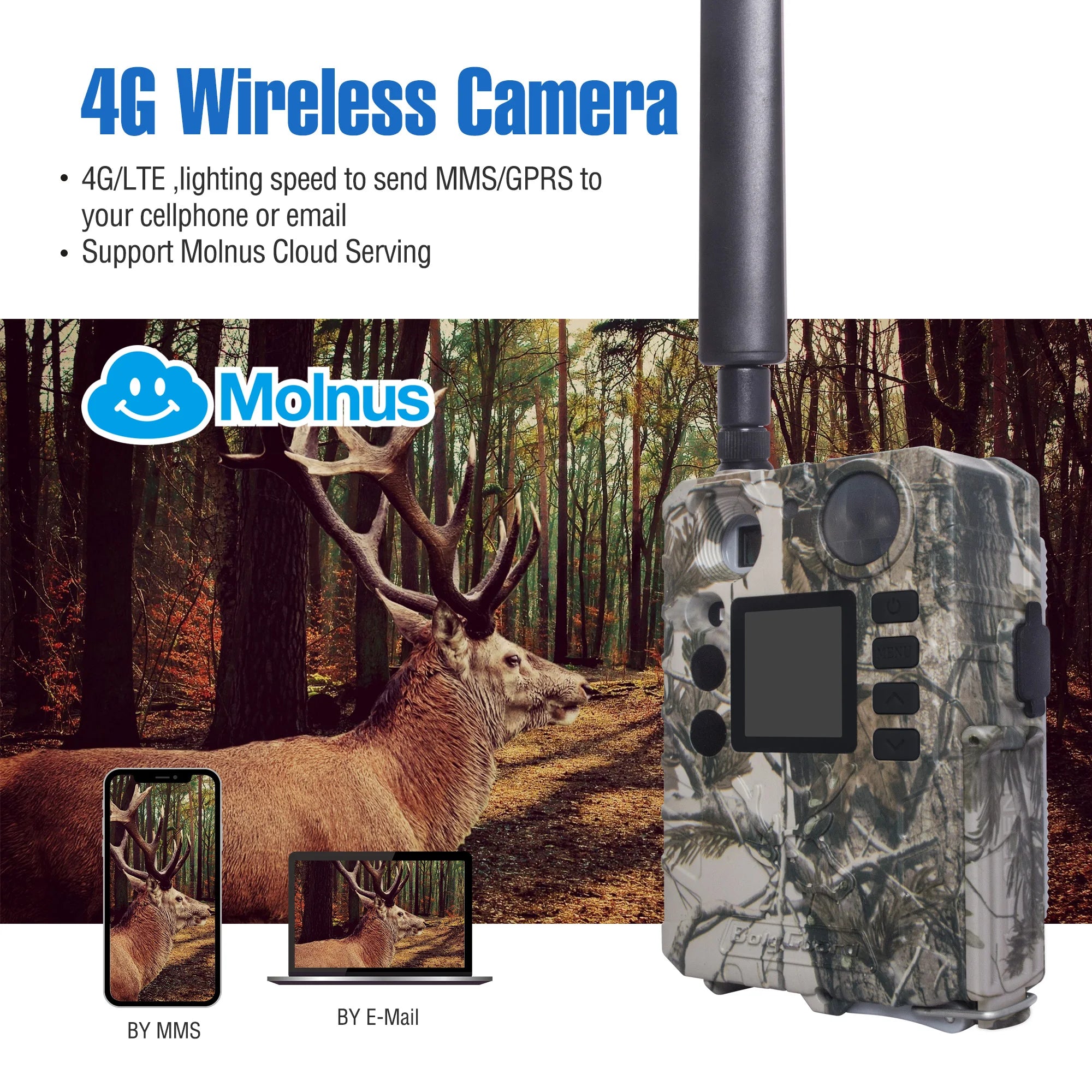 4G Cellular Trail Camera Solar Ready