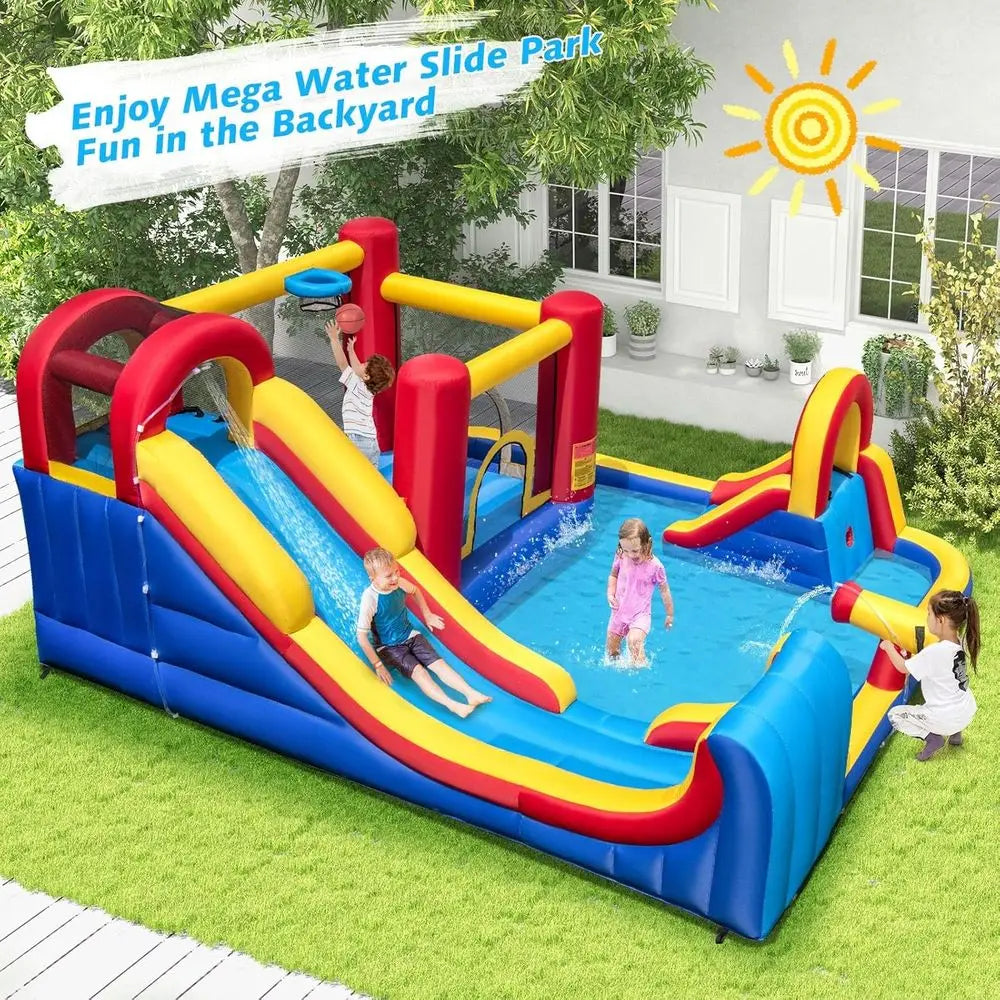 7-in-1 Inflatable Kids Water Jump Slide