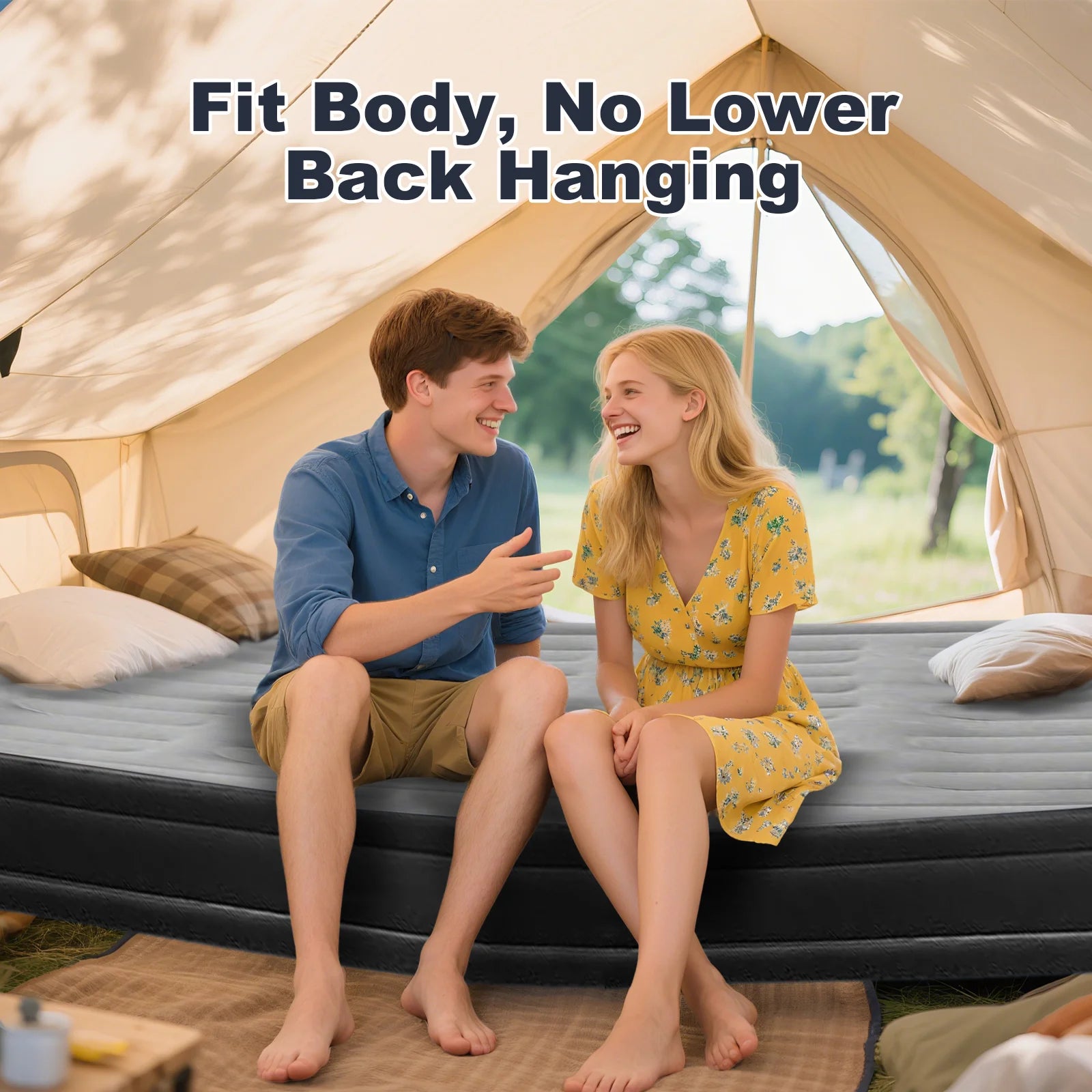 1-2 Person Automatic Inflatable Camping Mattress