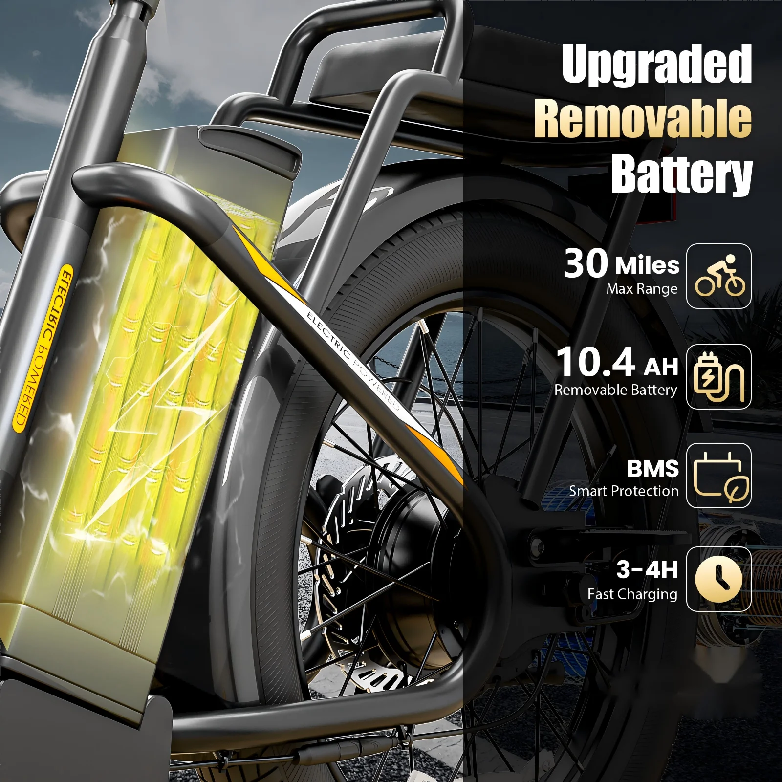 Electric Scooter with Seat and Basket