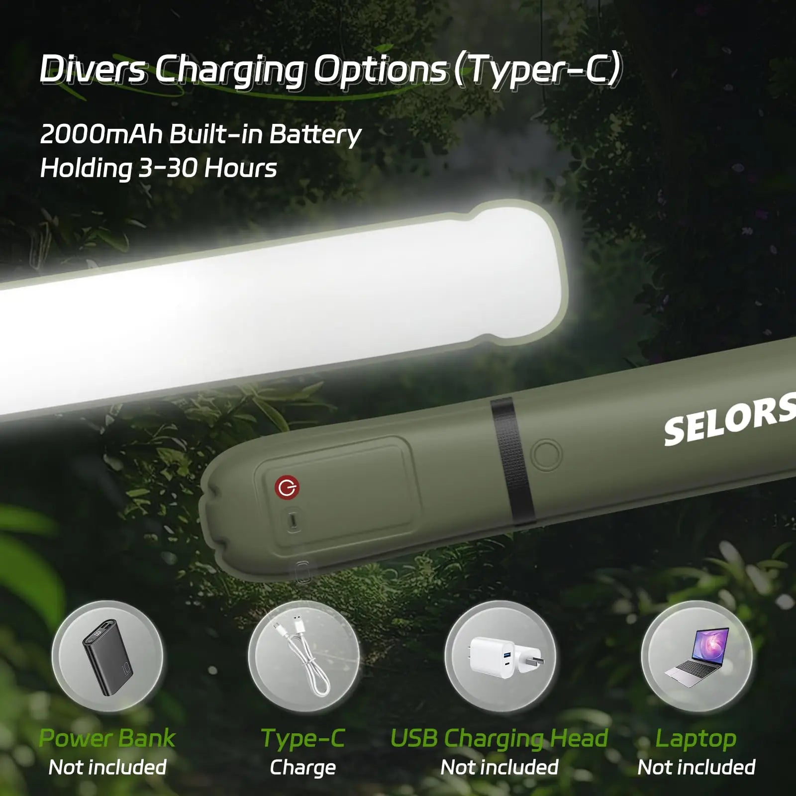 Rechargeable Portable Waterproof Tent Lamp