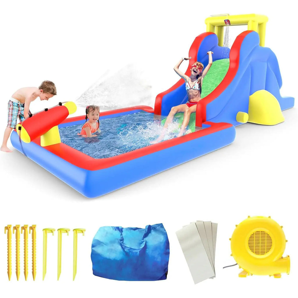 Water Slide Inflatable Bounce House w/Pool Area