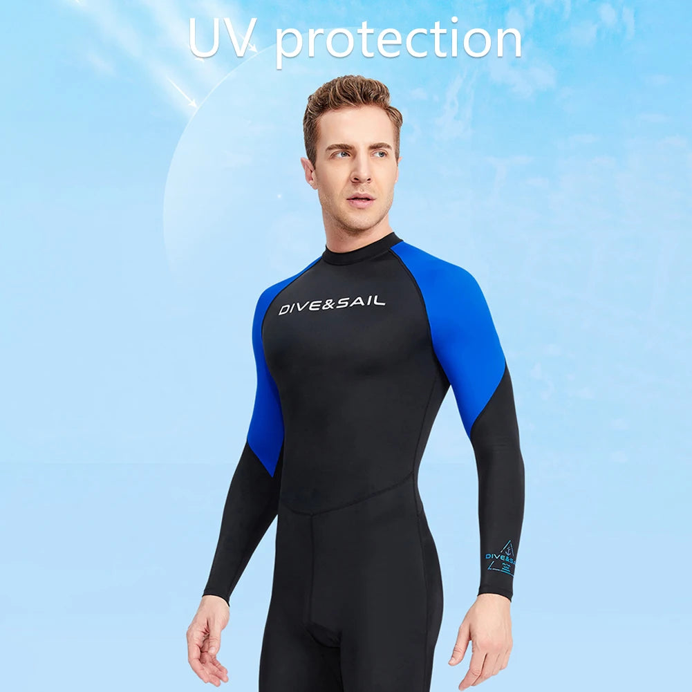 Men Long Sleeve Snorkeling Surfing Breathable Swimsuit