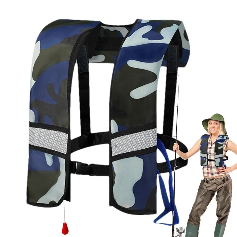 Life-Saving Vest For Adults Boating Swimming Vest Inflating For Saving Life Women Men Buoyancy Aid To Ensure Water Sports Safety