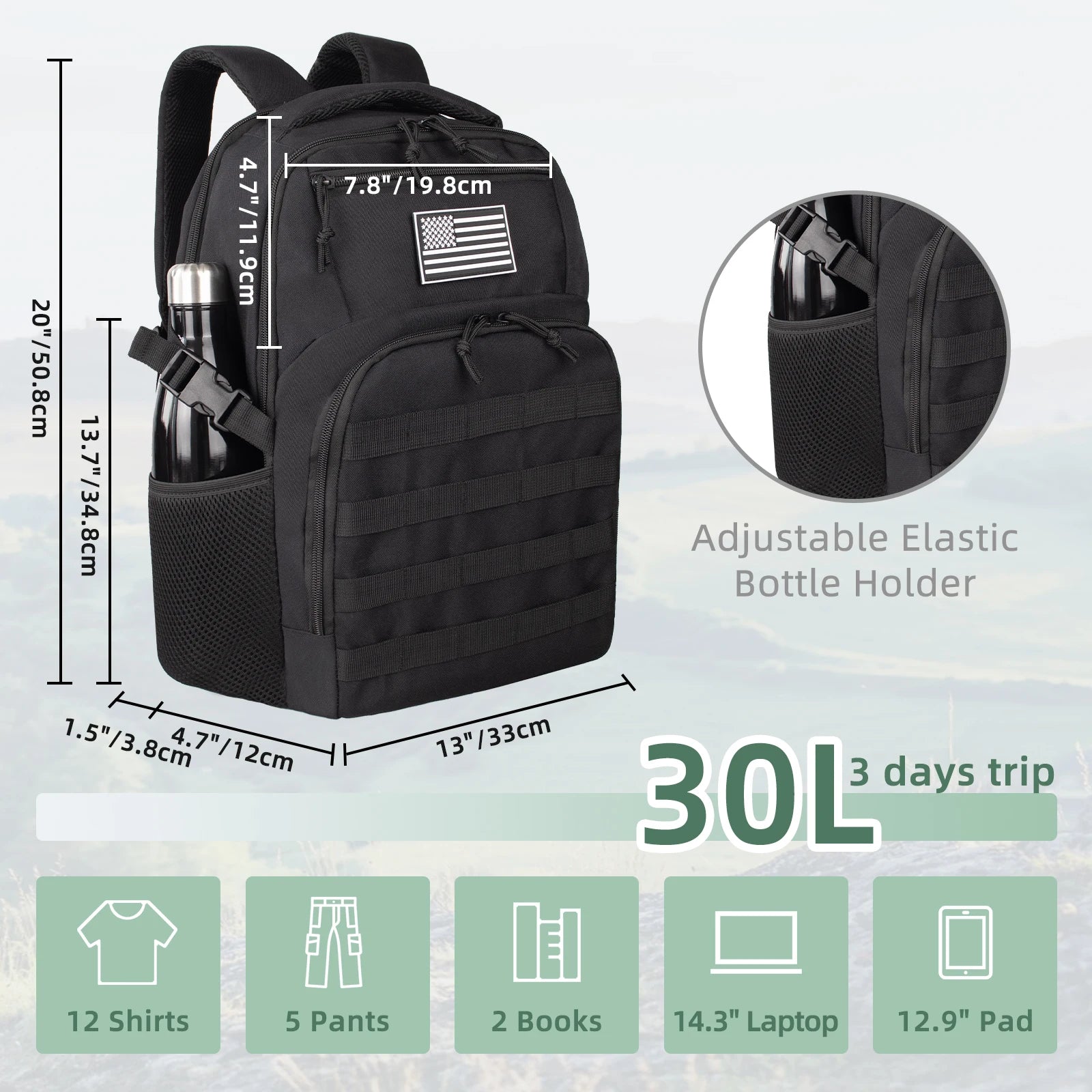 Tactical Waterproof Large Capacity Backpack