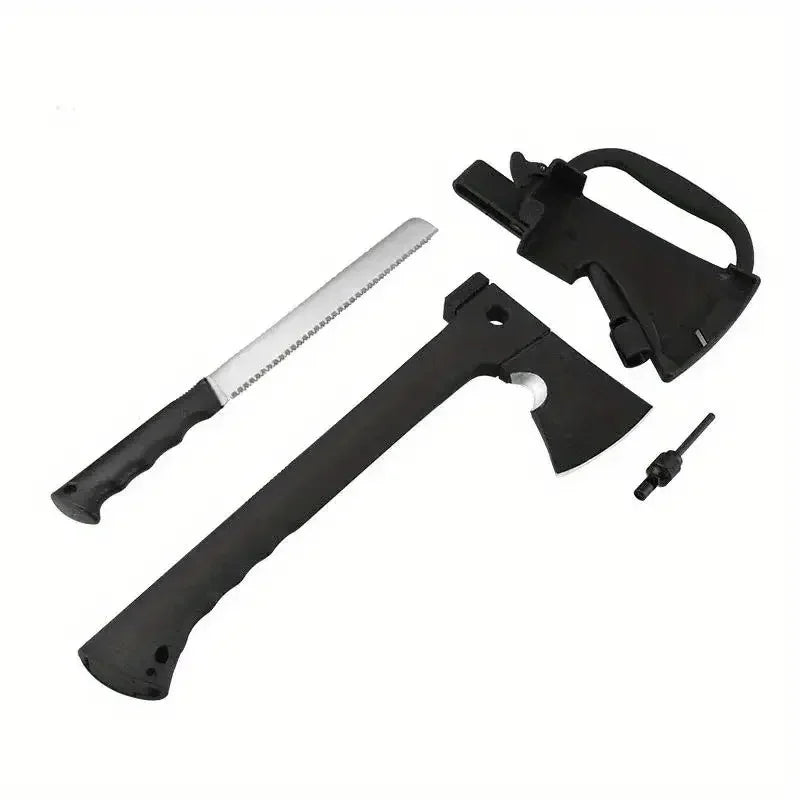 Lightweight Hatchet with Serrated Wood Saw Knife and Magnesium Fire Starter Tool
