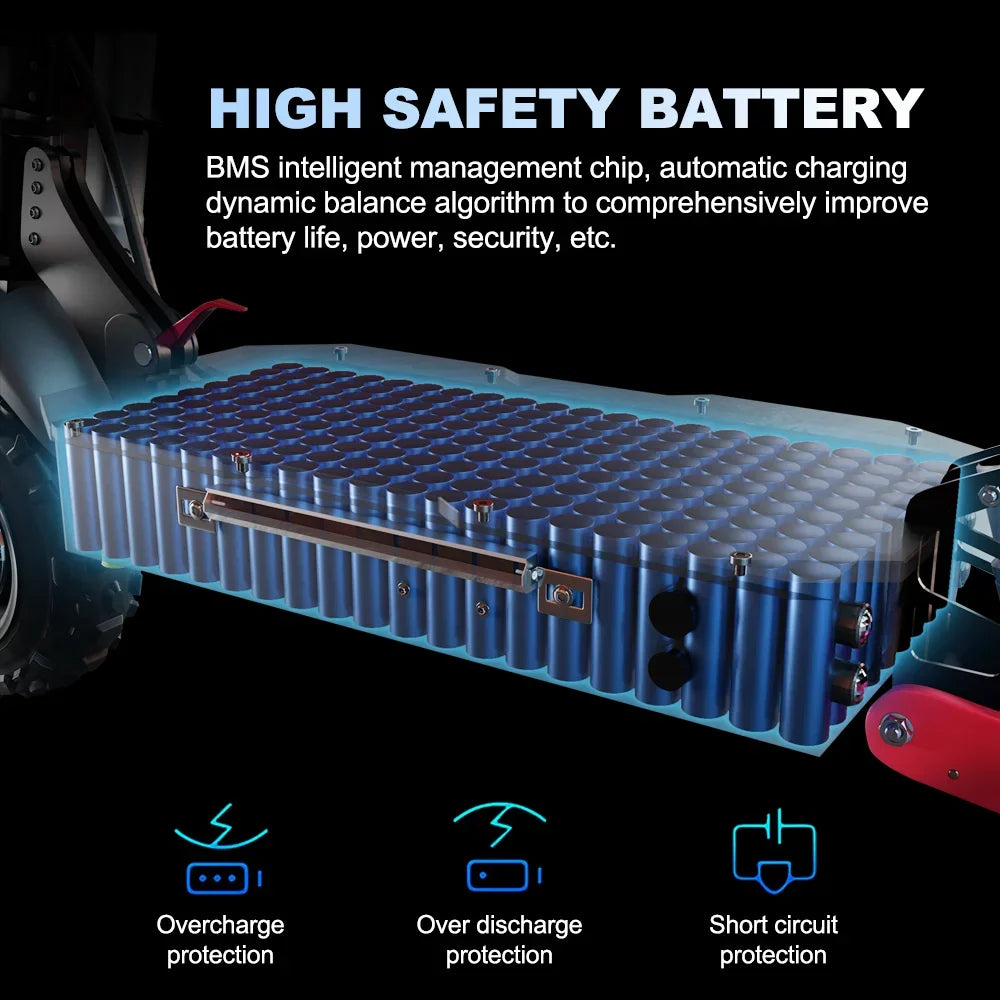 6000W Electric Long Range Foldable E-Scooter with Seat