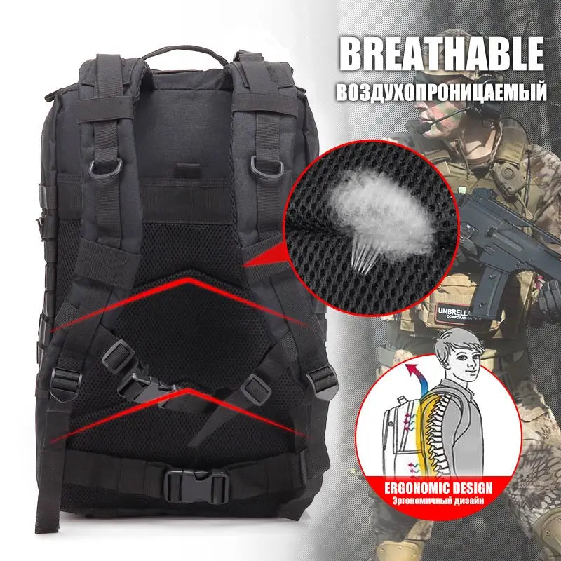 Tactical Waterproof Large Capacity Backpack