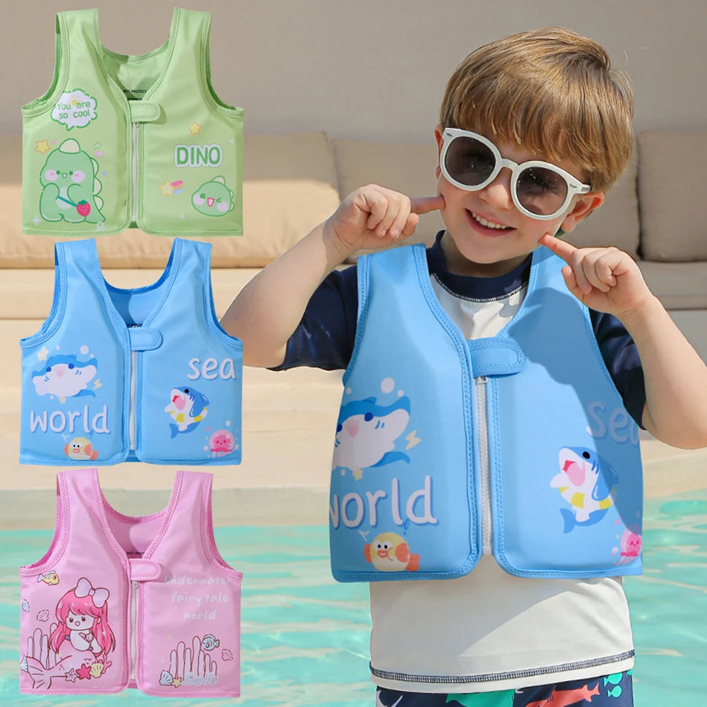 3D Child Bathing Swimming Life Float Cartoon Animal Kids Buoyancy Floating Vest Baby Swimwear for Toddler Girls Boys