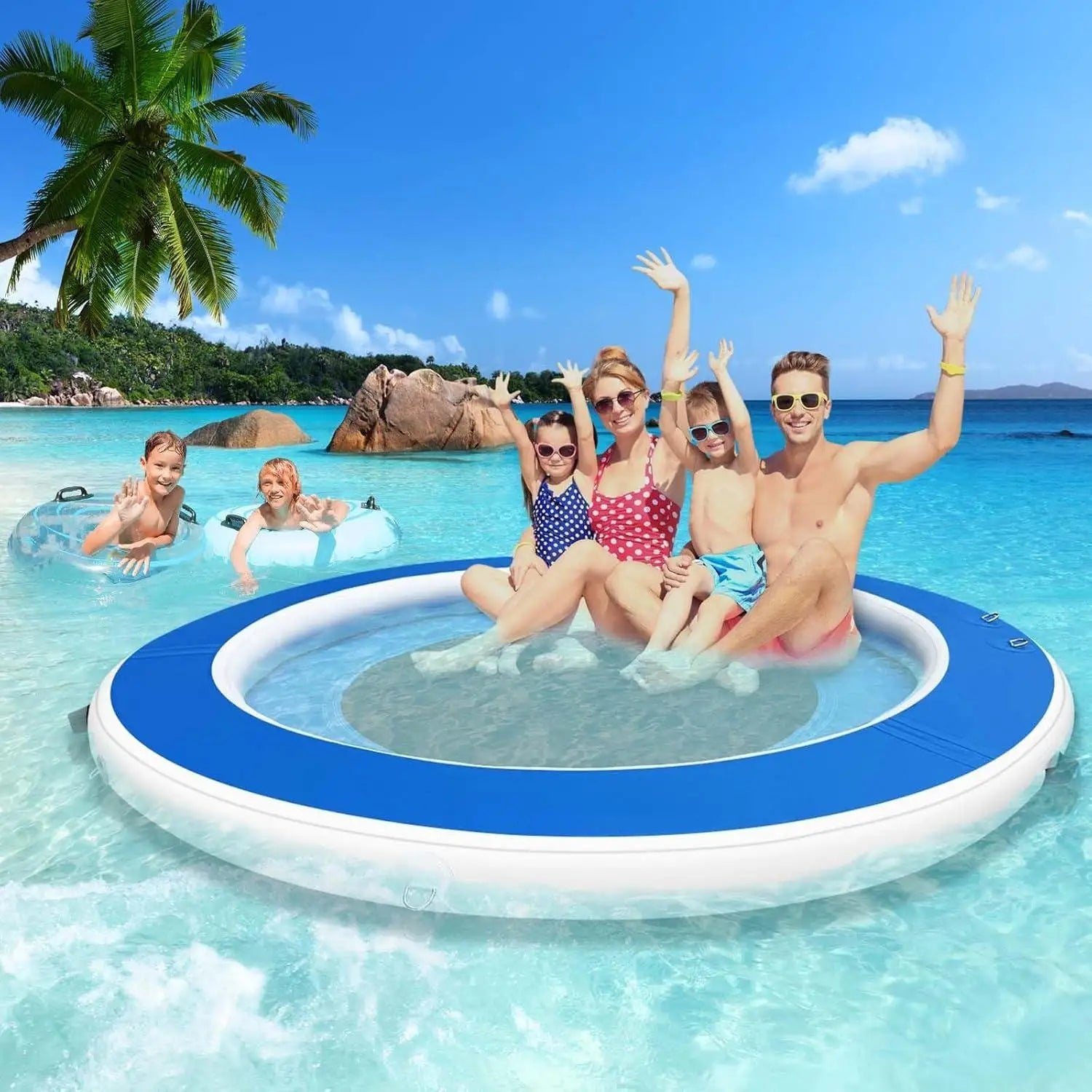 Inflatable 8ft/10ft Round Floating Ring