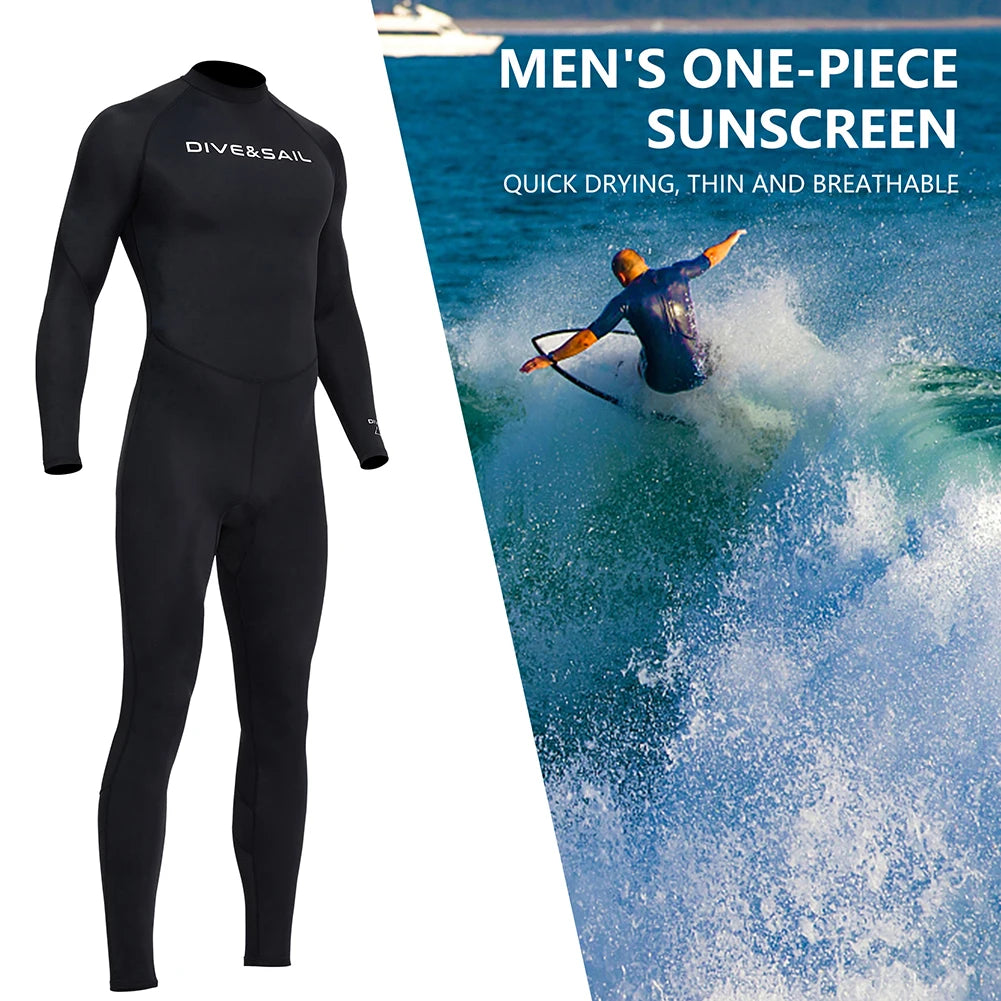 Men Long Sleeve Snorkeling Surfing Breathable Swimsuit