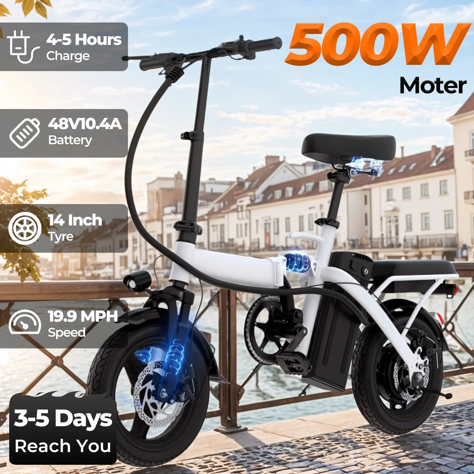 Electric folding bike