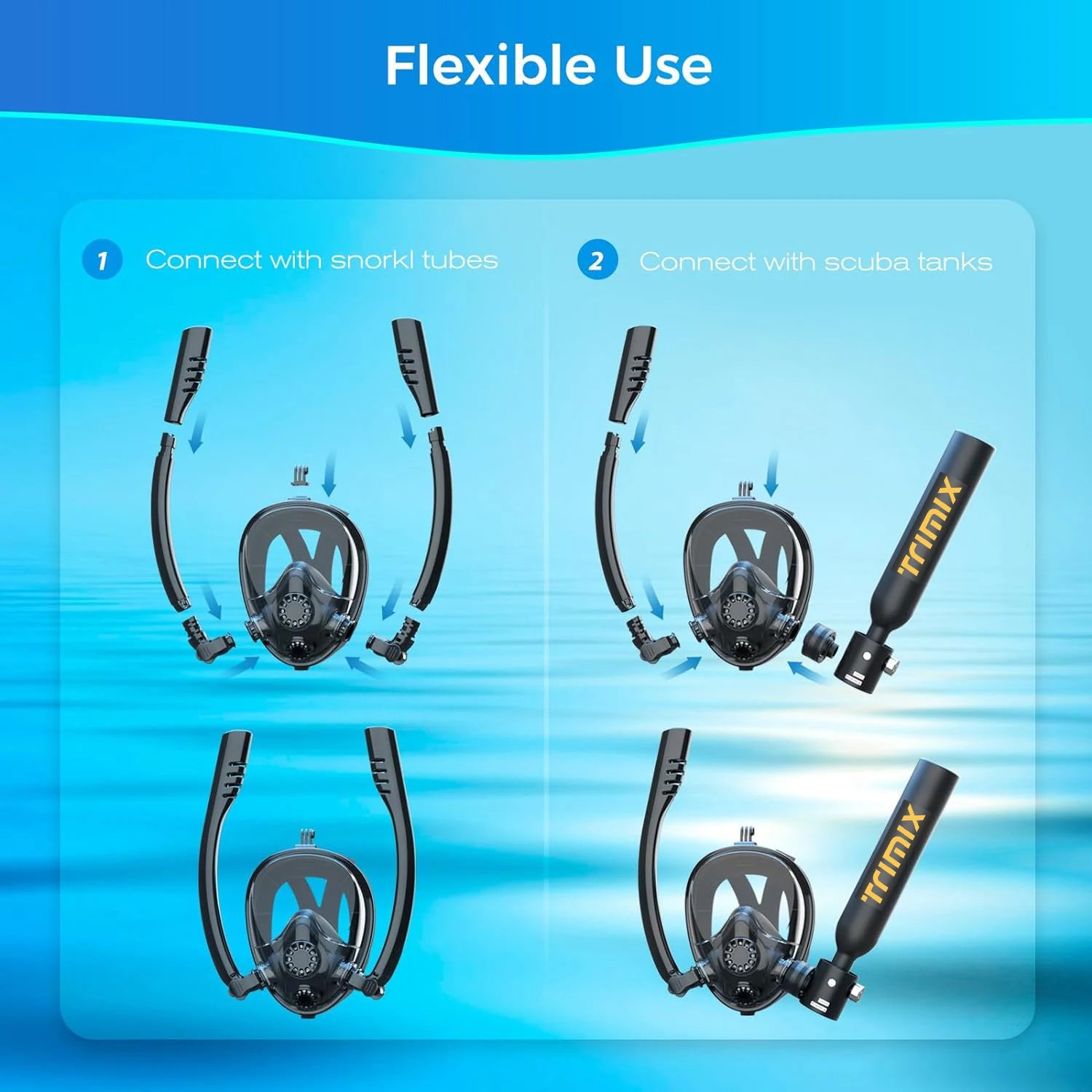 Mini Scuba Tank With Snorkeling mask and Hand Pump