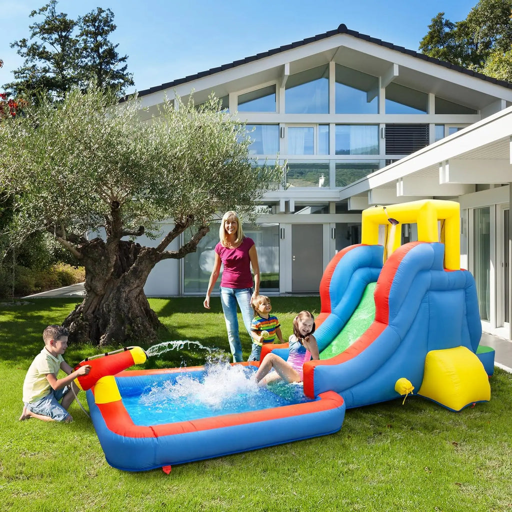 Water Slide Inflatable Bounce House w/Pool Area
