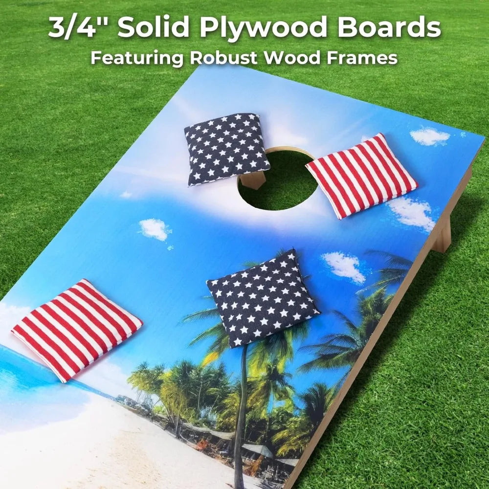 Corn Hole Boards Bean Toss Game