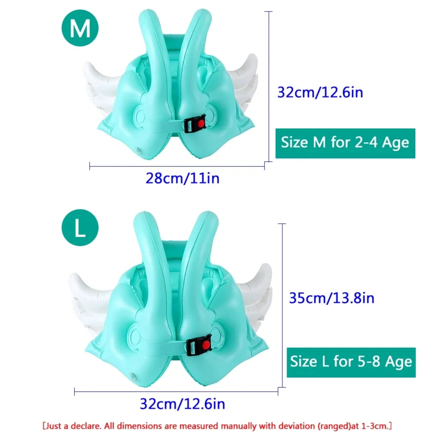 Angel Wing Inflatable Buoyancy Vest for Ages 2-8