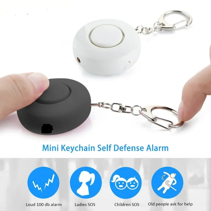130db Self-Defense Siren Security Keychain With LED light