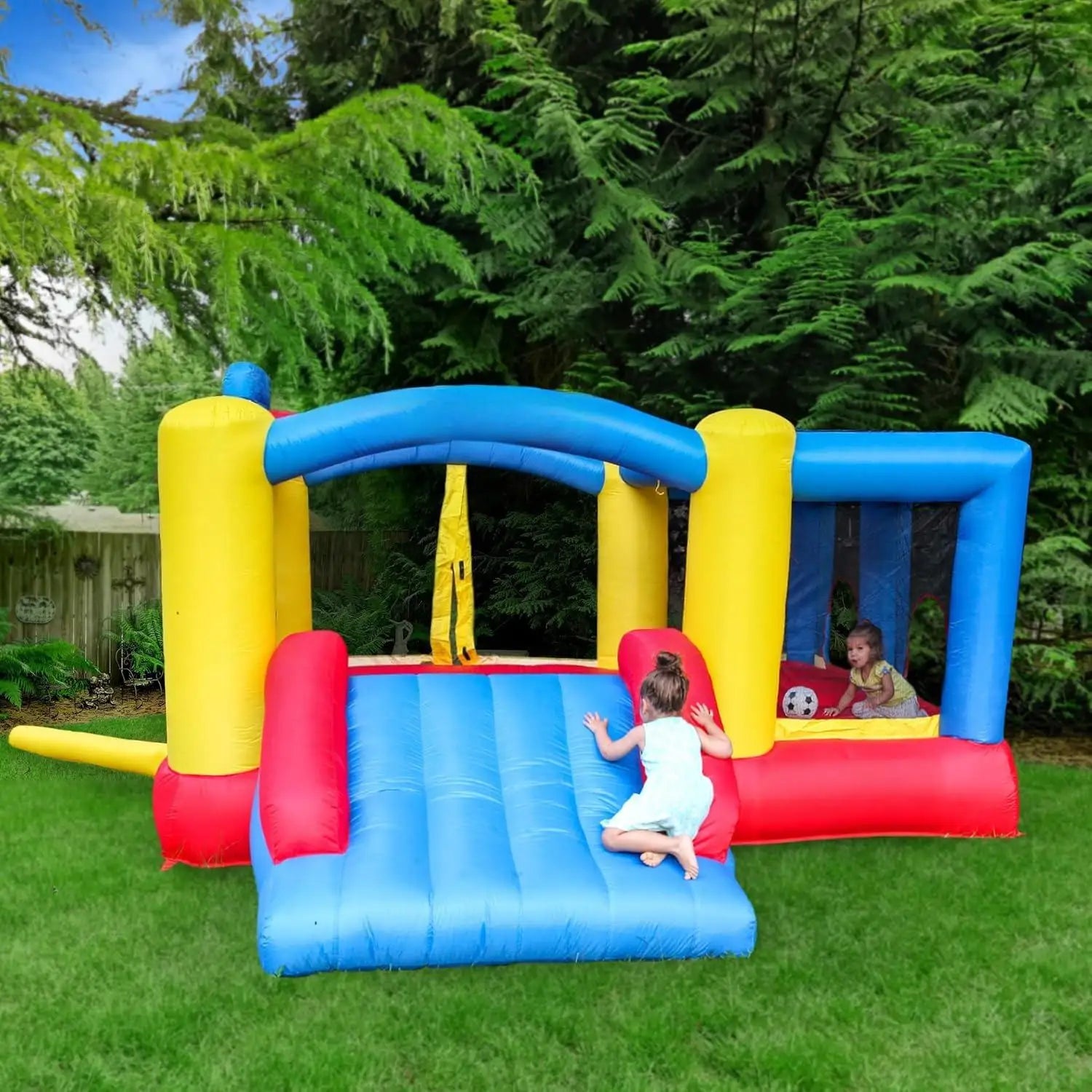 Water Slide Inflatable Bounce House w/Pool Area
