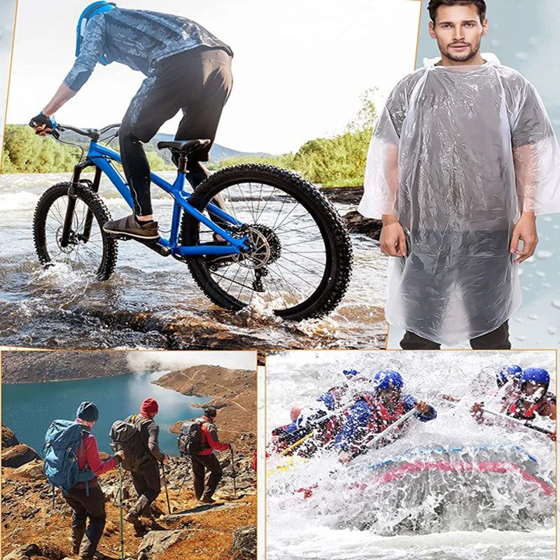 6Pcs Disposable Waterproof Raincoat