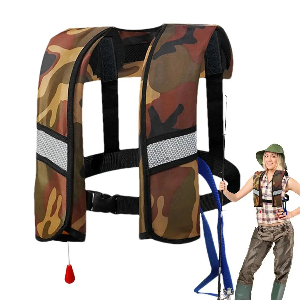 Life-Saving Vest For Adults Boating Swimming Vest Inflating For Saving Life Women Men Buoyancy Aid To Ensure Water Sports Safety