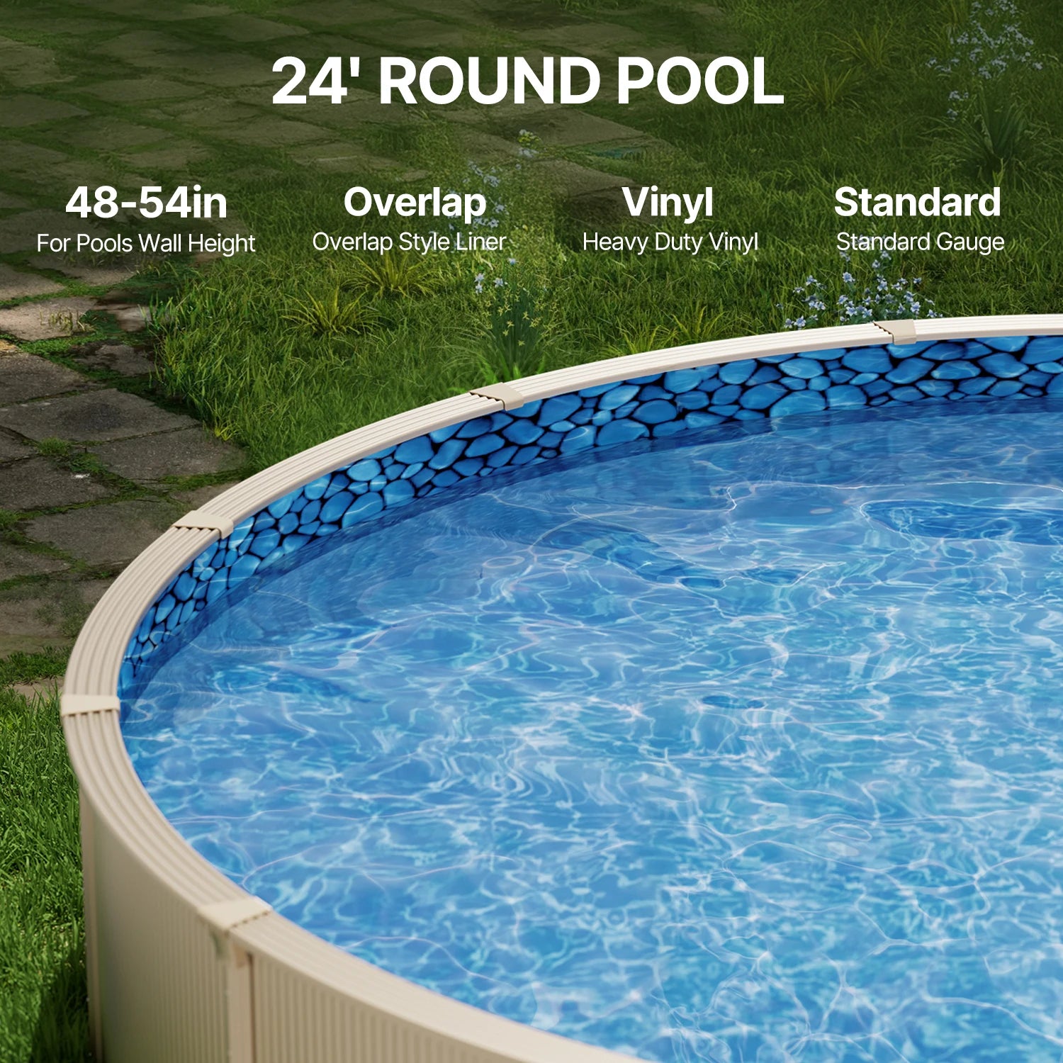 24 ft Round Above Ground Pool Liner