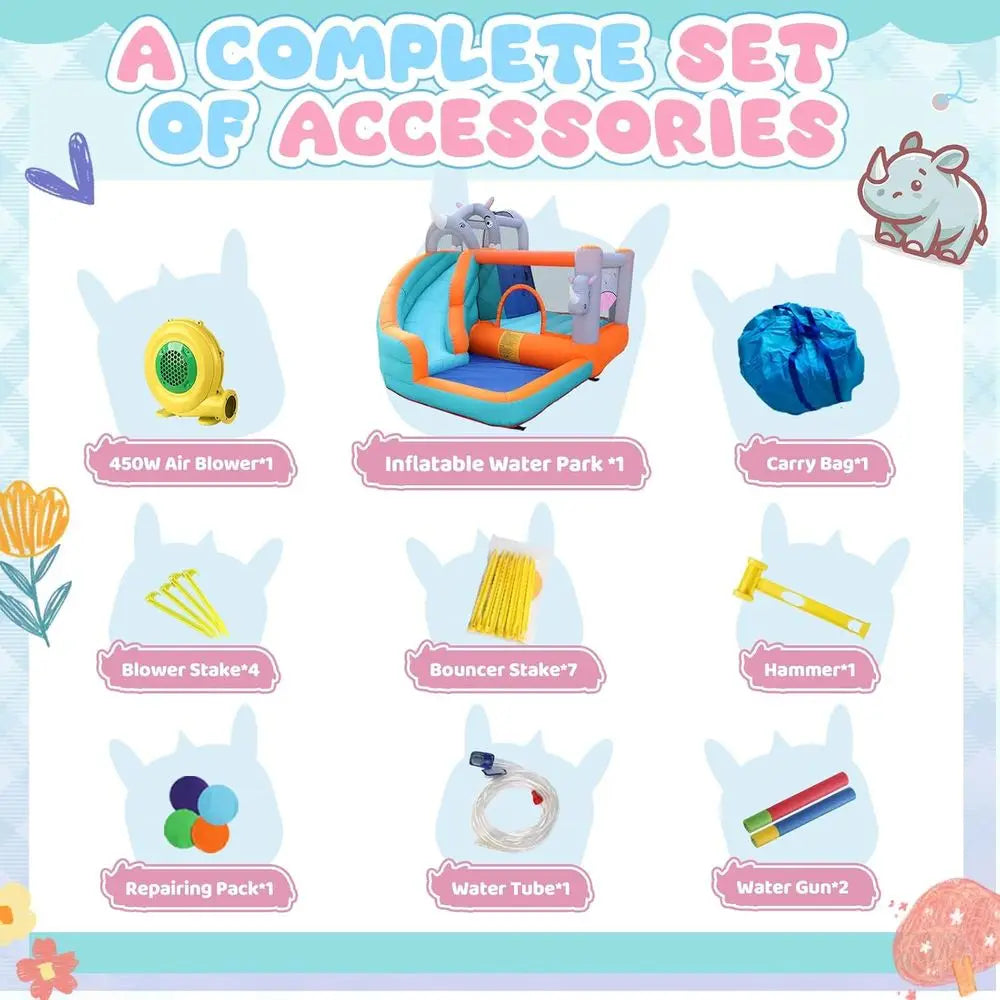 Inflatable Bounce House Water Slide for Kids