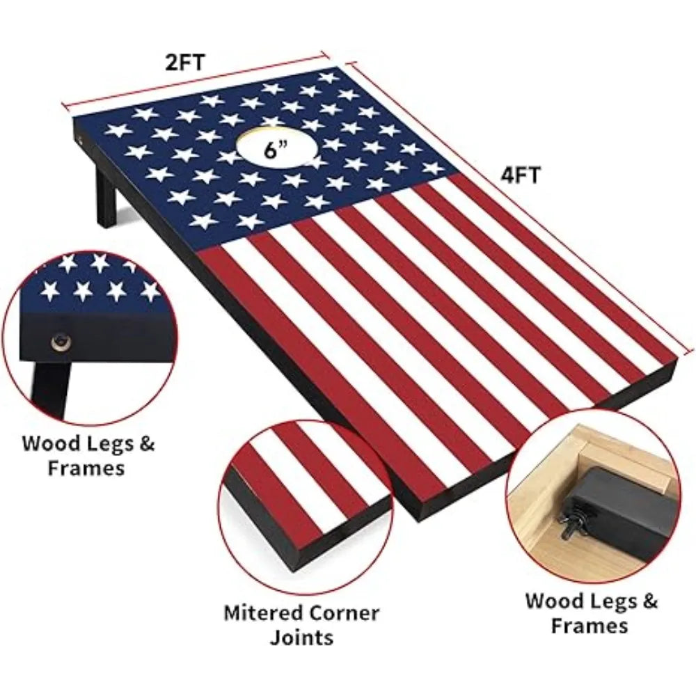 Wood Cornhole Boards Set