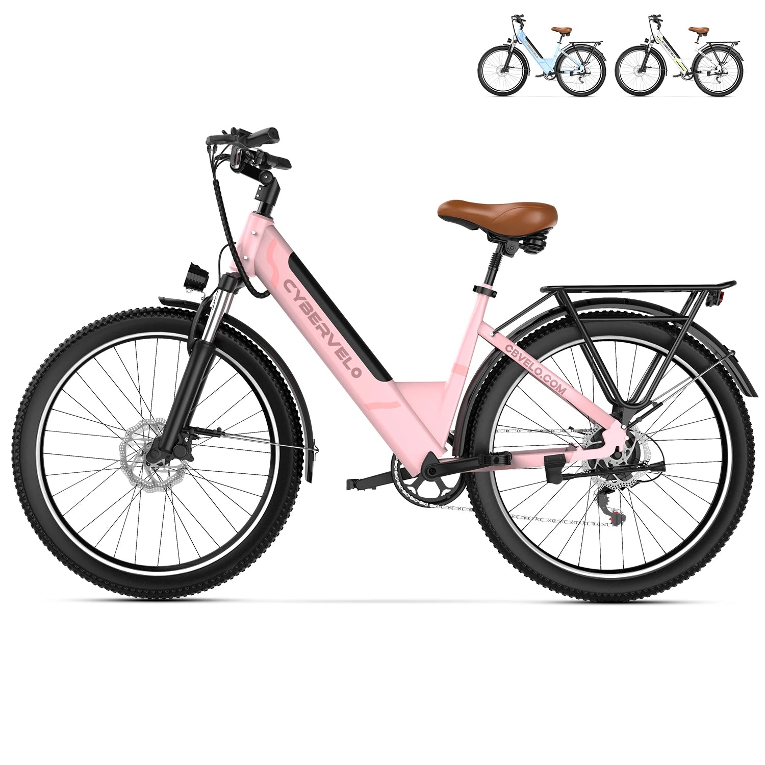 26" Electric E Bike with 7-Speed