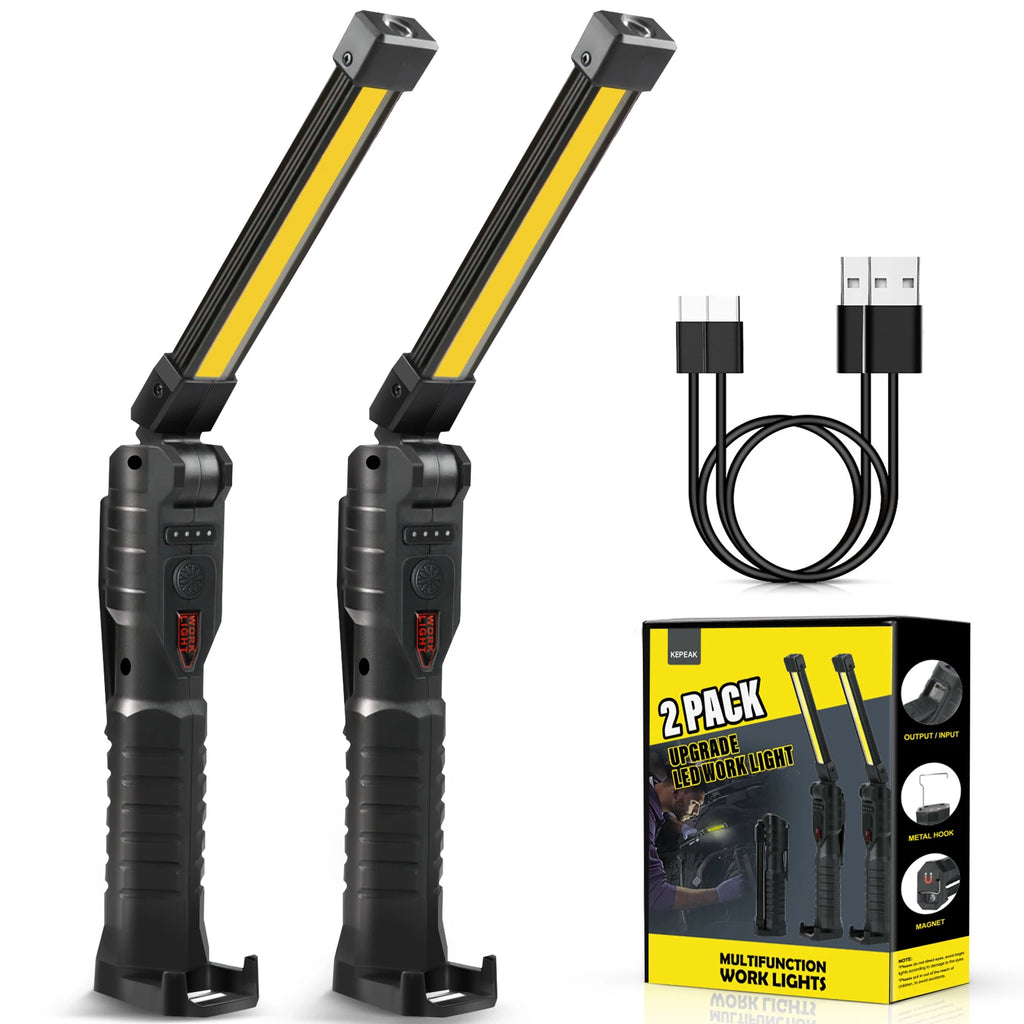 2PCS Rechargeable Camping LED Work Light