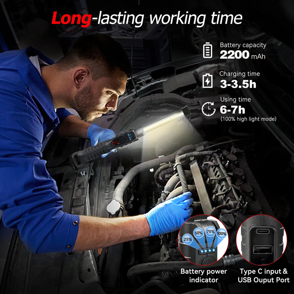 2PCS Rechargeable Camping LED Work Light