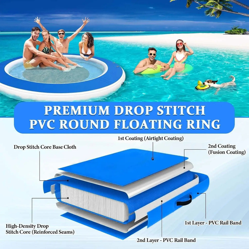 Inflatable 8ft/10ft Round Floating Ring