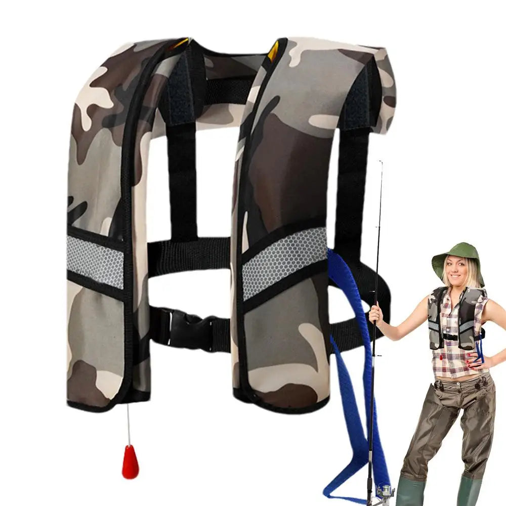 Life-Saving Vest For Adults Boating Swimming Vest Inflating For Saving Life Women Men Buoyancy Aid To Ensure Water Sports Safety
