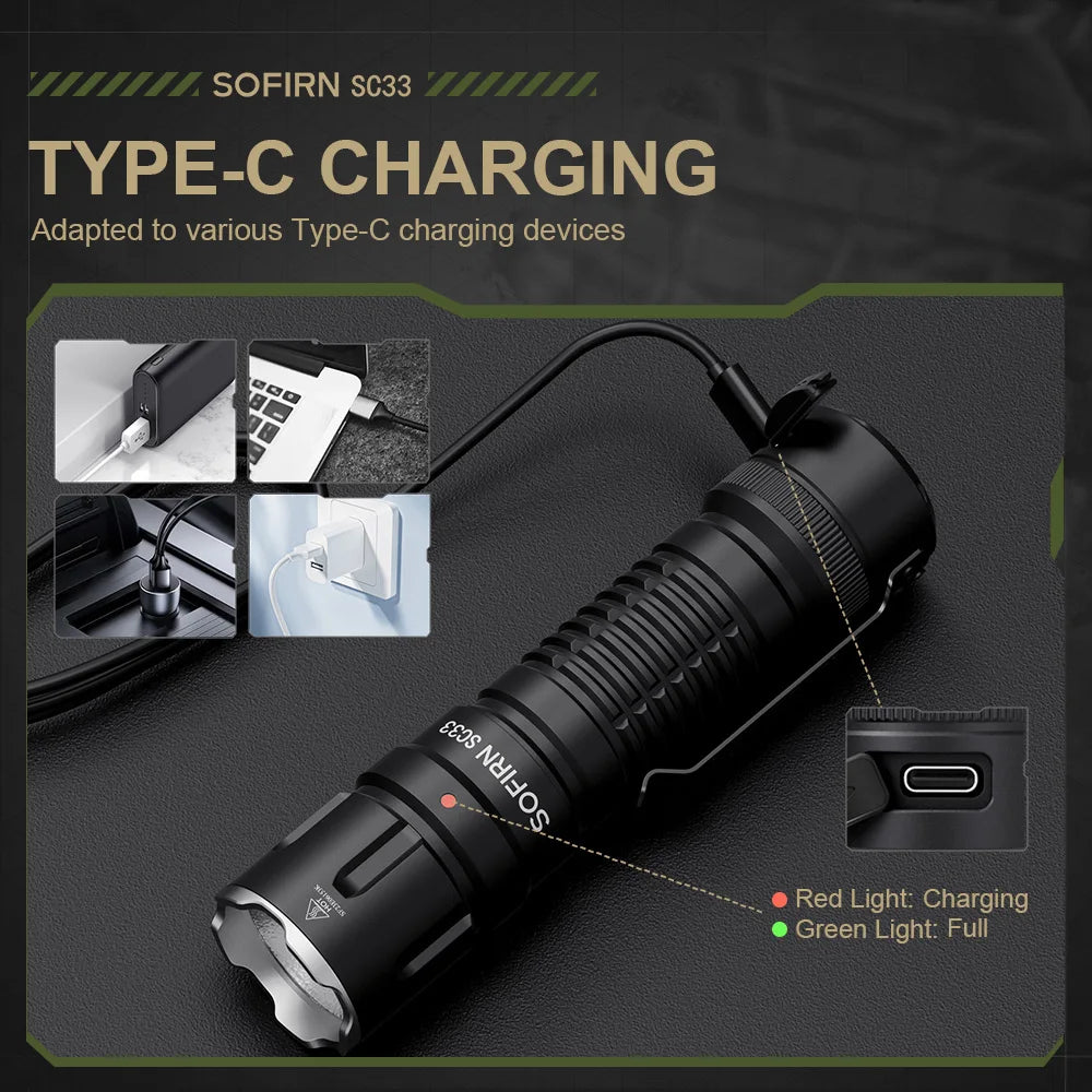 HI Power LED Rechargeable Tactical Flashlight