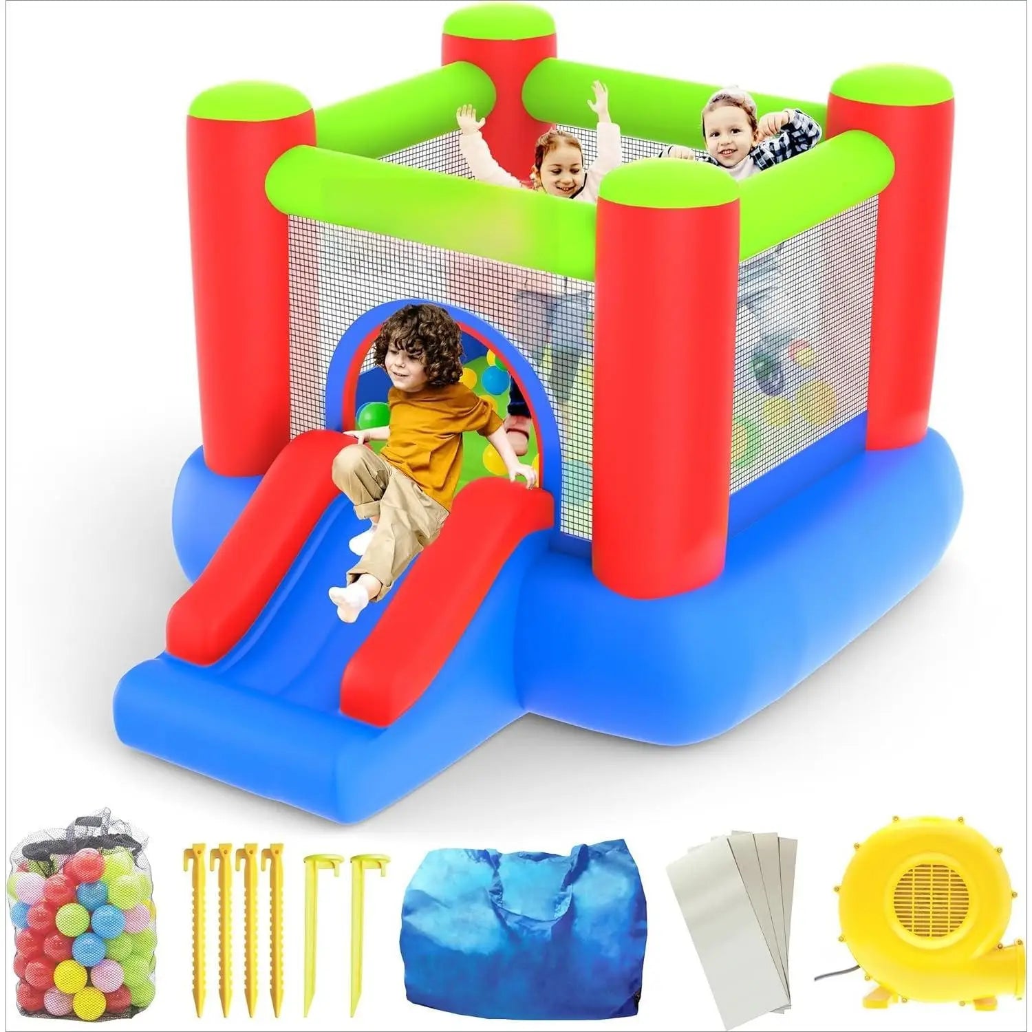 Water Slide Inflatable Bounce House w/Pool Area