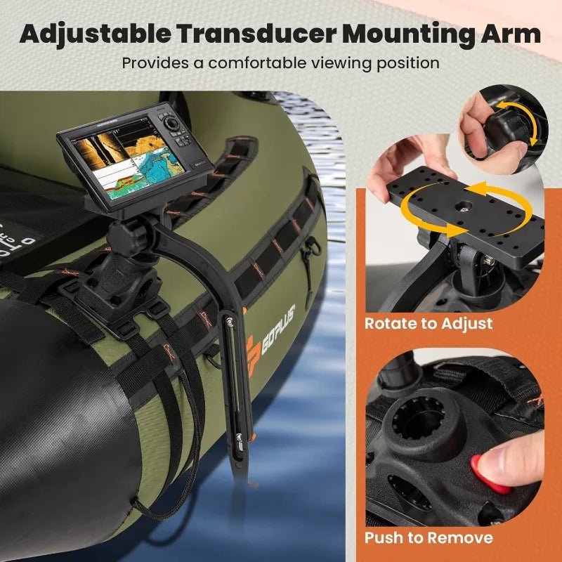Inflatable Float Tube, Fishing Boat w/ Fish Ruler,Pump,Storage Bag