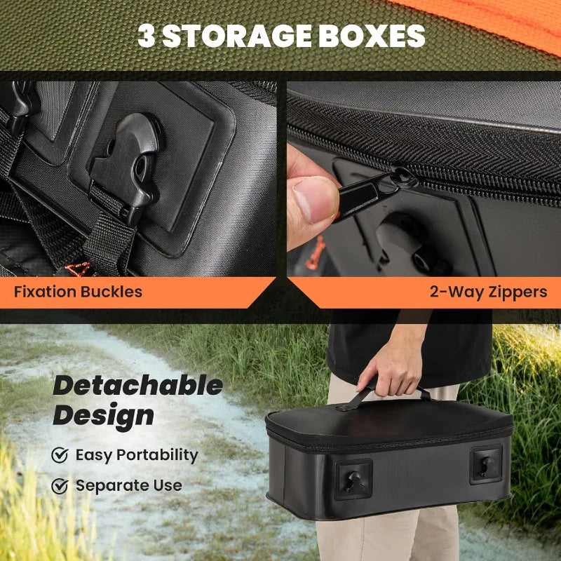 Inflatable Float Tube, Fishing Boat w/ Fish Ruler,Pump,Storage Bag