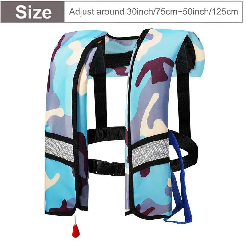 Life-Saving Vest For Adults Boating Swimming Vest Inflating For Saving Life Women Men Buoyancy Aid To Ensure Water Sports Safety