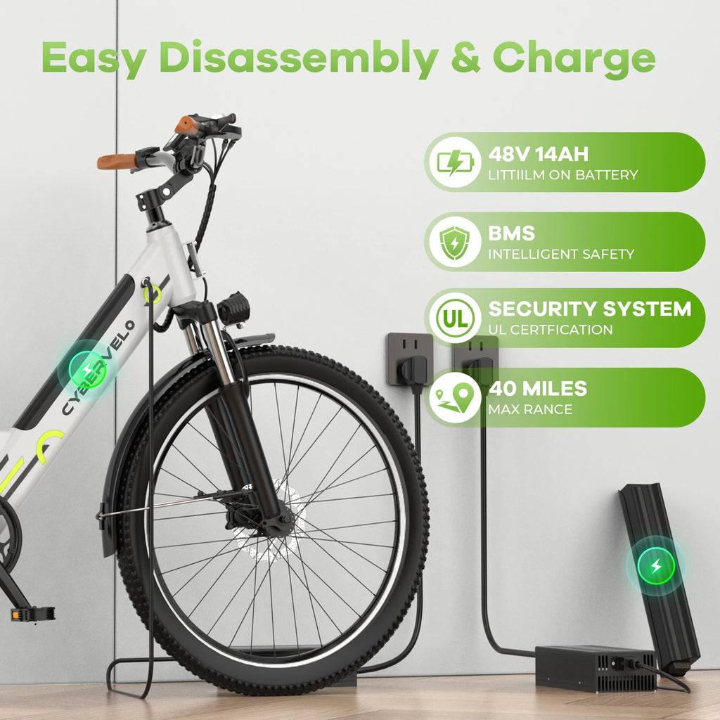 26" Electric E Bike with 7-Speed