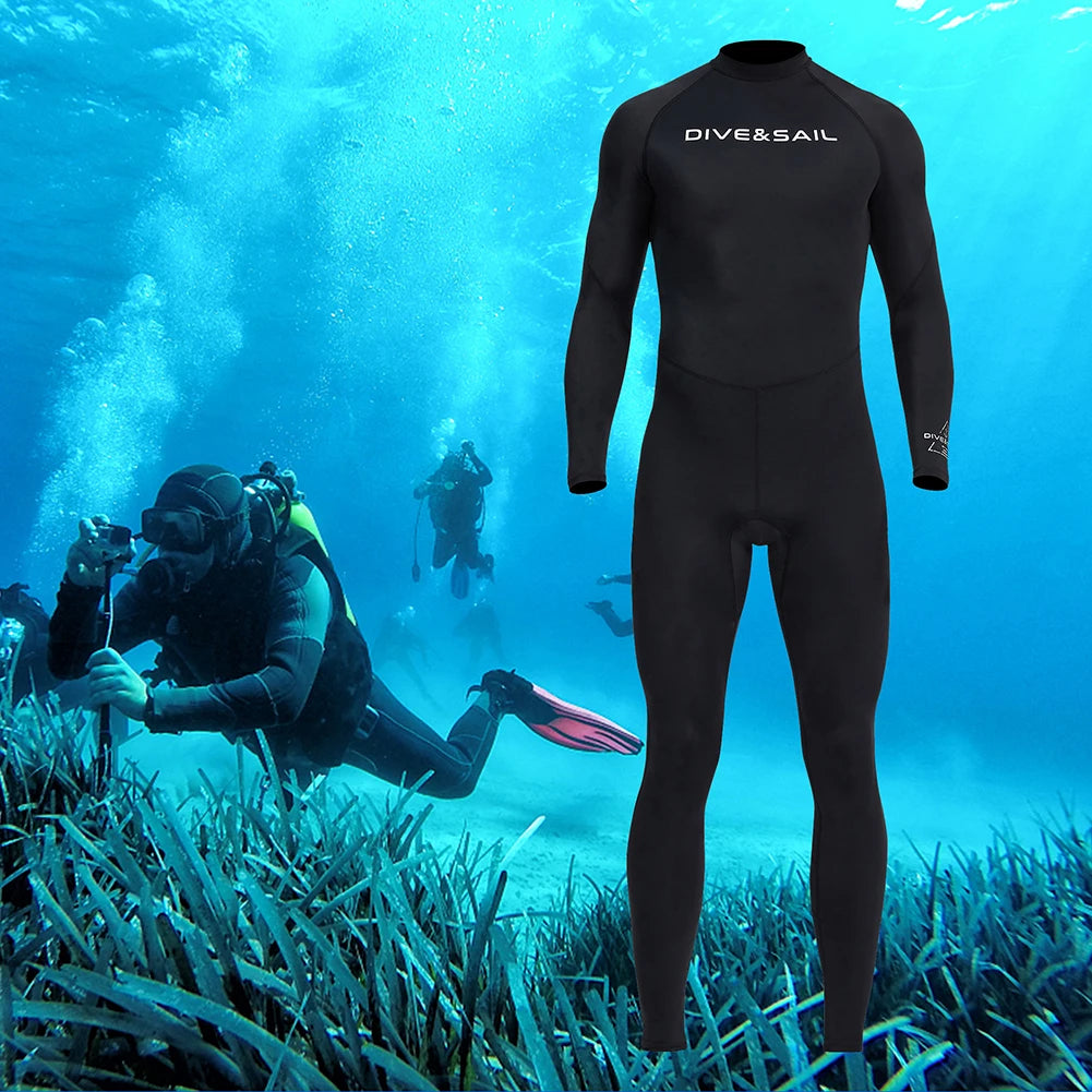 Men Long Sleeve Snorkeling Surfing Breathable Swimsuit