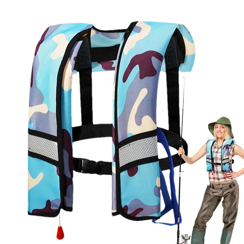 Life-Saving Vest For Adults Boating Swimming Vest Inflating For Saving Life Women Men Buoyancy Aid To Ensure Water Sports Safety