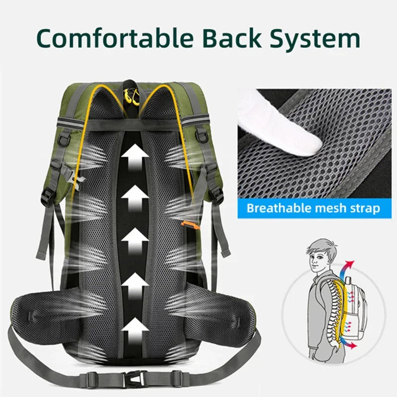 50L Travel Waterproof Backpack